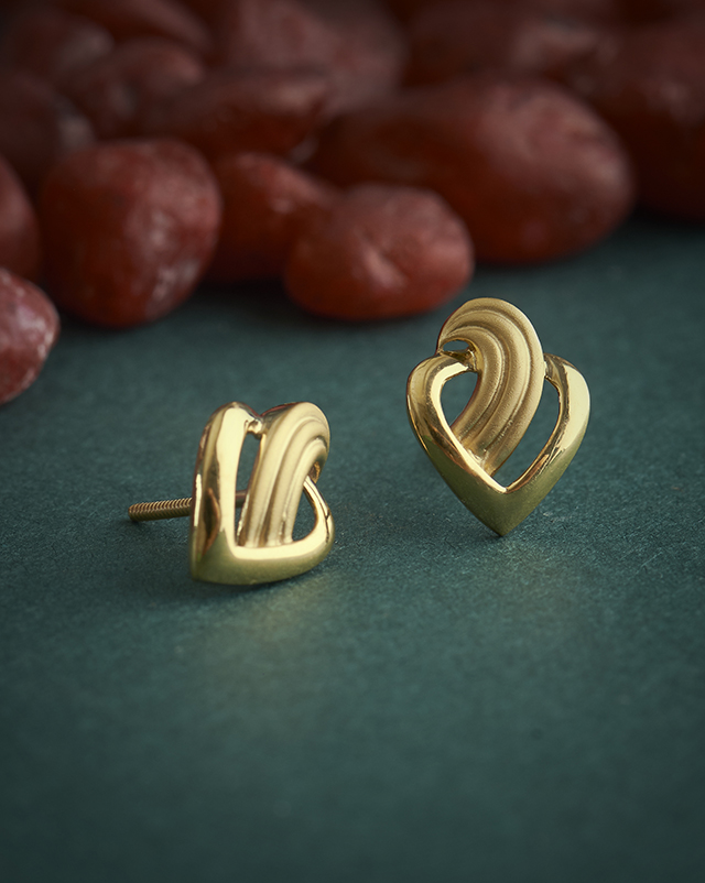 Gold Earrings 22 Karat Yellow Gold Ruchira 22KT Gold Earrings