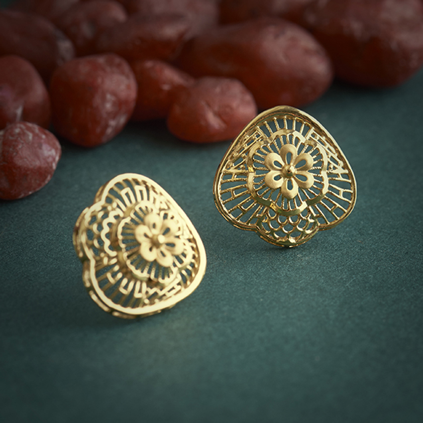 Devika 22KT Gold Earrings