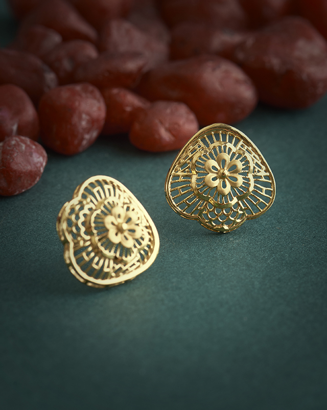 Gold Earrings 22 Karat Yellow Gold Devika 22KT Gold Earrings