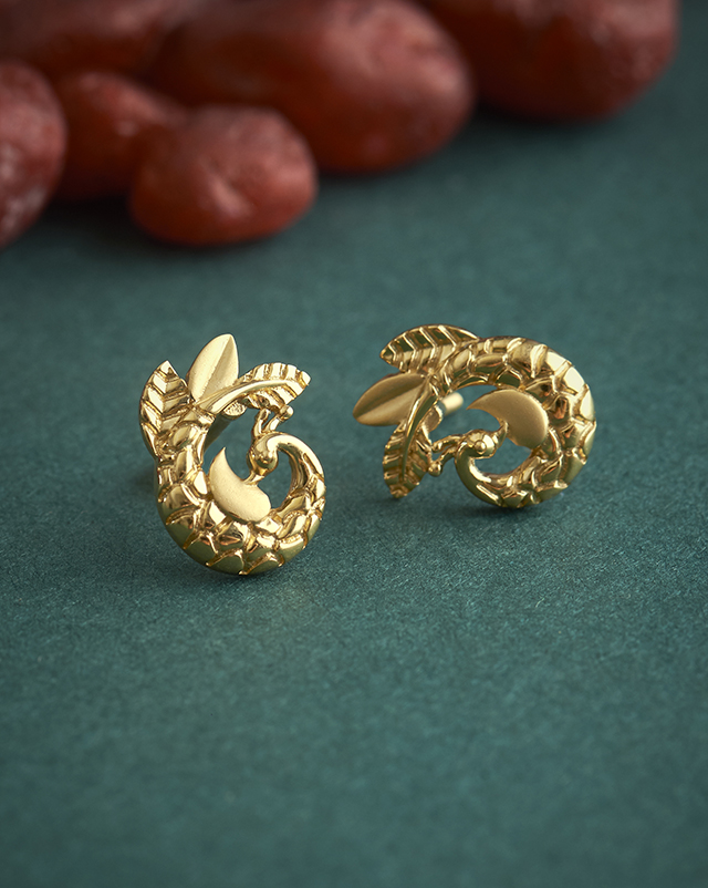 Gold Earrings 22 Karat Yellow Gold Risha 22KT Gold Earrings
