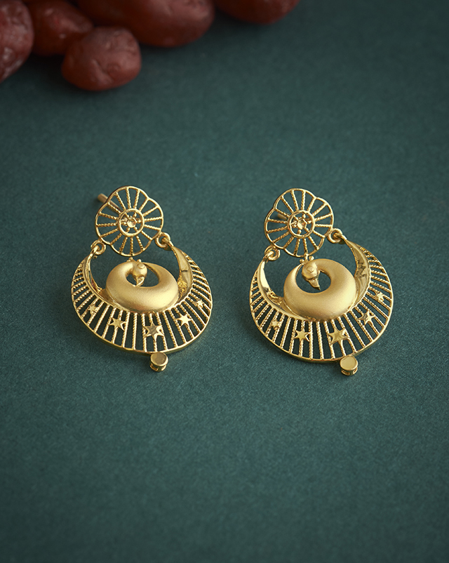 Gold Earrings 22 Karat Yellow Gold Freeya 22KT Gold Earrings