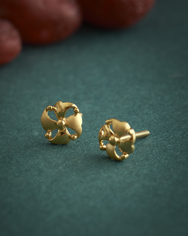 Gold Earrings 22 Karat Yellow Gold AvyuKTa 22KT Gold Earrings