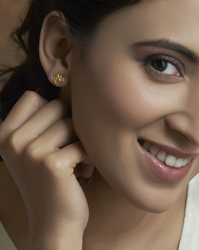 Gold Earrings 22 Karat Yellow Gold Ameeya 22KT Gold Earrings