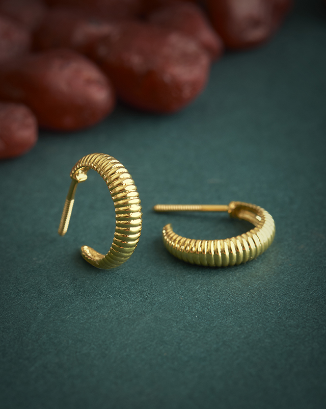 Gold Earrings 22 Karat Yellow Gold Dhruti 22KT Gold Earrings