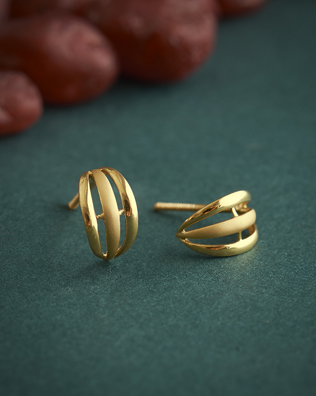Gold Earrings 22 Karat Yellow Gold Avyanshi 22KT Gold Earrings