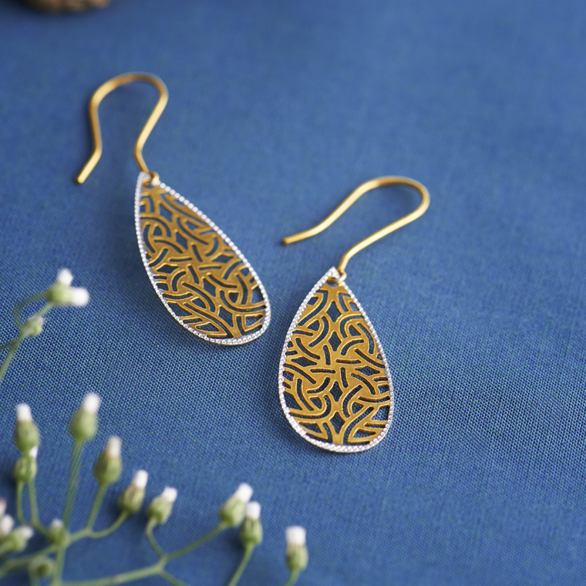 Sweta 22KT Gold Trendy Delicate Earrings
