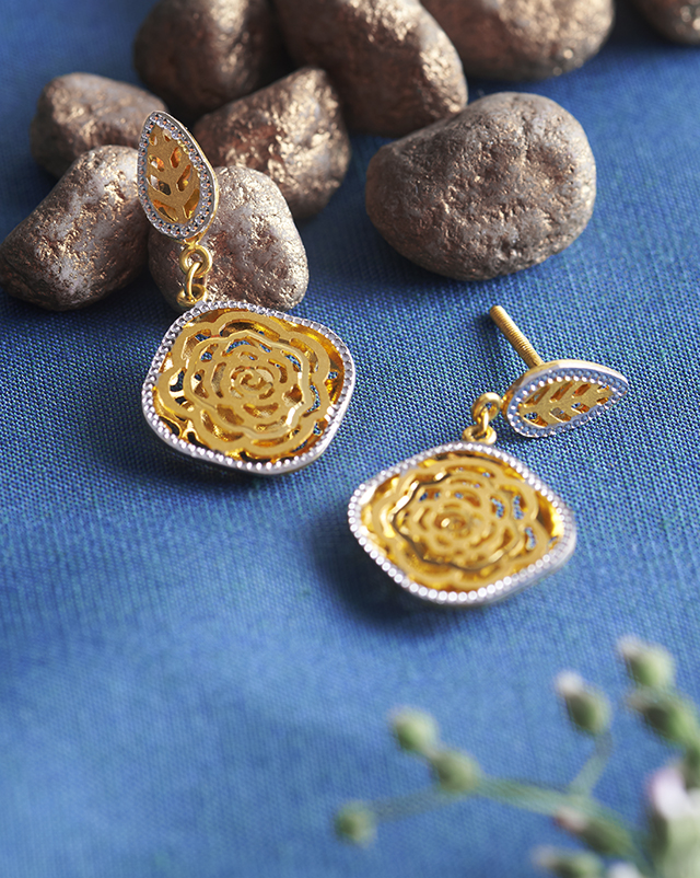 Reema 22KT Gold Trendy Delicate Earrings