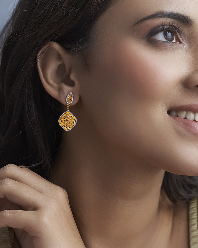 Reema 22KT Gold Trendy Delicate Earrings