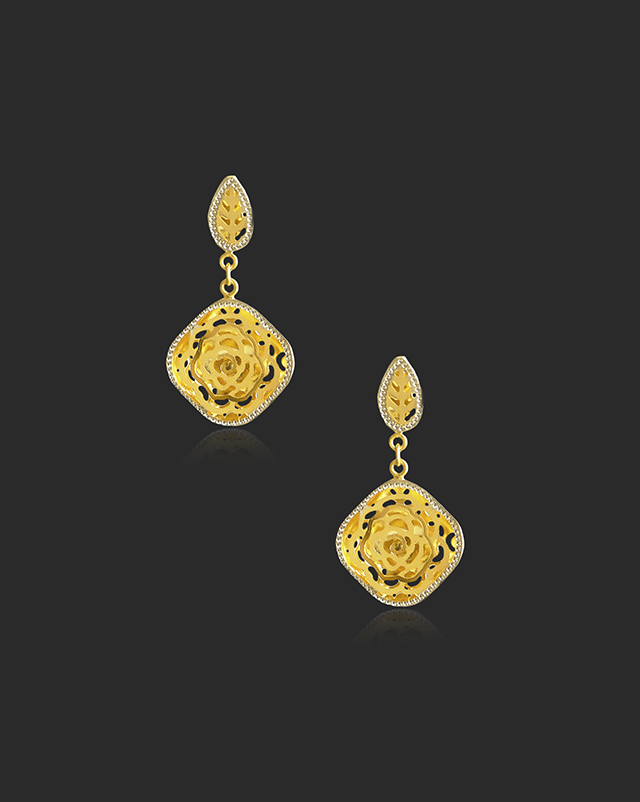 Reema 22KT Gold Trendy Delicate Earrings