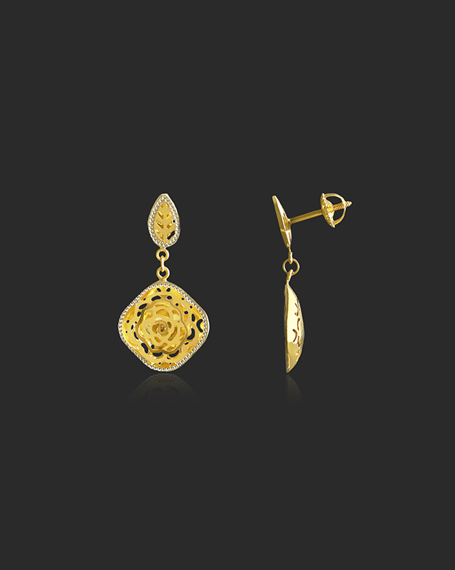 Reema 22KT Gold Trendy Delicate Earrings