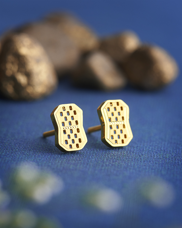Gold Earrings 22 Karat Yellow Gold Aayura 22KT Gold Trendy Delicate Earrings
