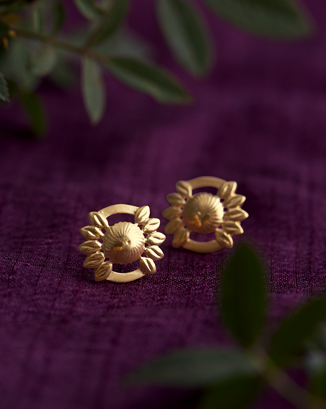 Gold Earrings 22 Karat Yellow Gold Reya 22KT Gold EARRING
