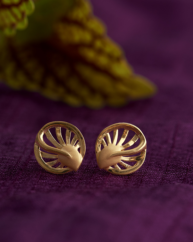 Gold Earrings 22 Karat Yellow Gold Rumaira 22KT Gold EARRING
