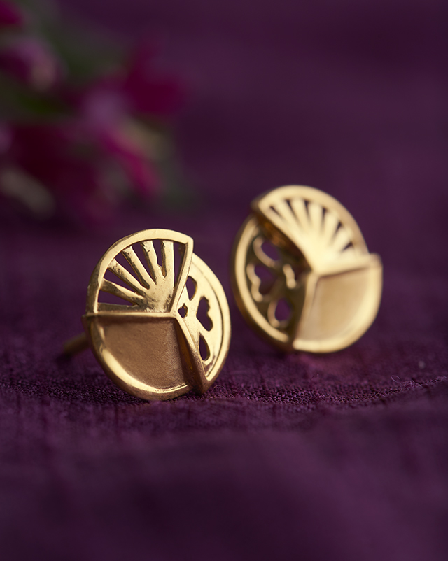 Gold Earrings 22 Karat Yellow Gold Bani 22KT Gold EARRING