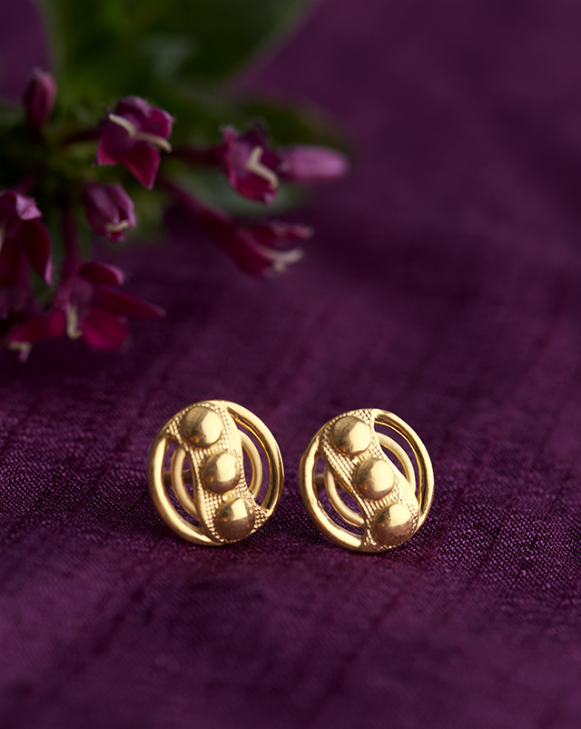 Gold Earrings 22 Karat Yellow Gold Ceylon 22KT Gold EARRING