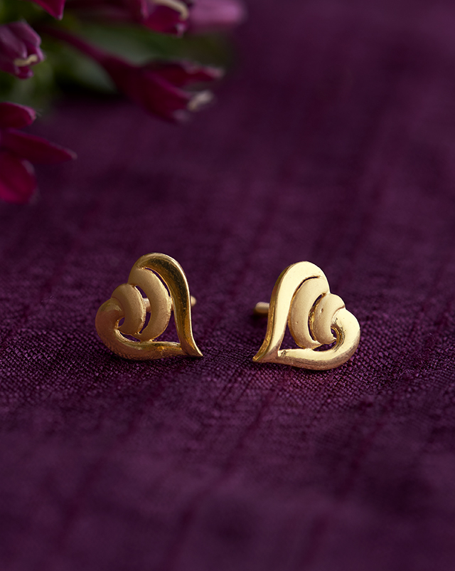 Gold Earrings 22 Karat Yellow Gold Kamini 22KT Gold EARRING