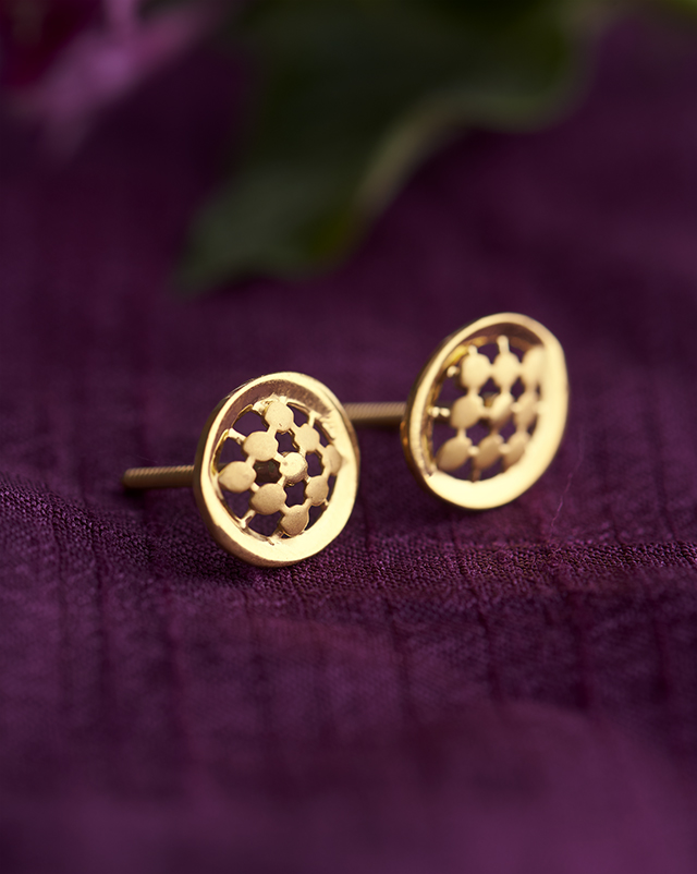 Gold Earrings 22 Karat Yellow Gold Laavanya 22KT Gold EARRING
