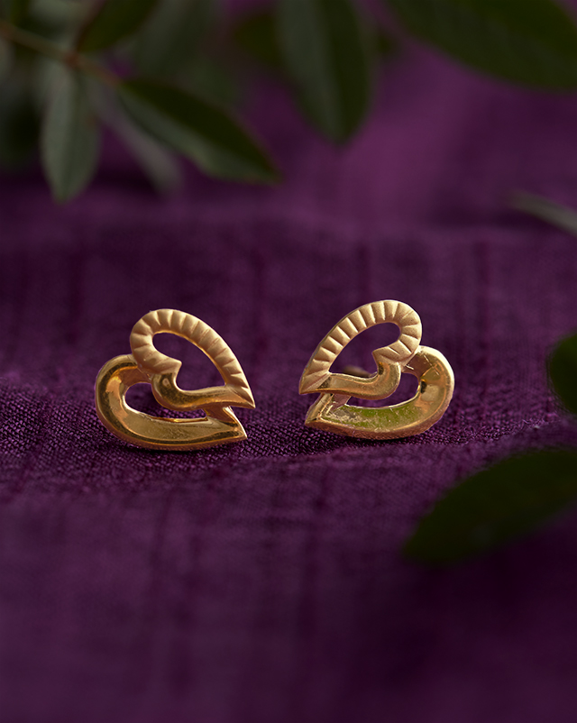 Gold Earrings 22 Karat Yellow Gold Griha 22KT Gold EARRING