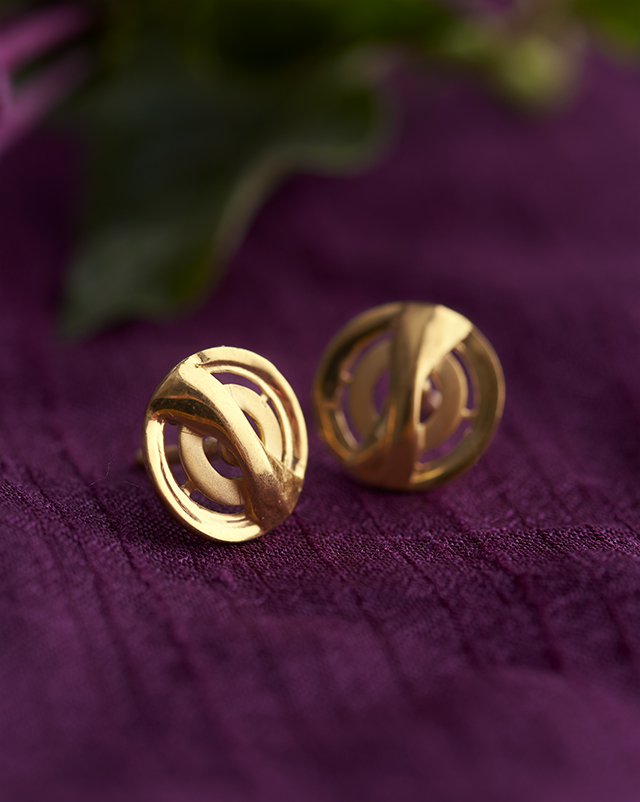 Gold Earrings 22 Karat Yellow Gold Raakhi 22KT Gold EARRING