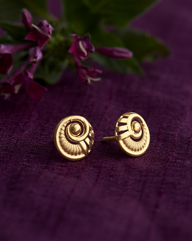 Gold Earrings 22 Karat Yellow Gold Naisha 22KT Gold EARRING