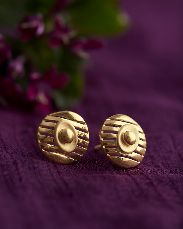 Gold Earrings 22 Karat Yellow Gold Aisha 22KT Gold EARRING