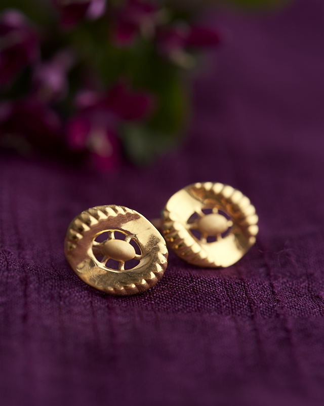 Gold Earrings 22 Karat Yellow Gold Tanhi 22KT Gold EARRING