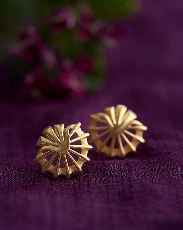 Gold Earrings 22 Karat Yellow Gold Tanika 22KT Gold EARRING