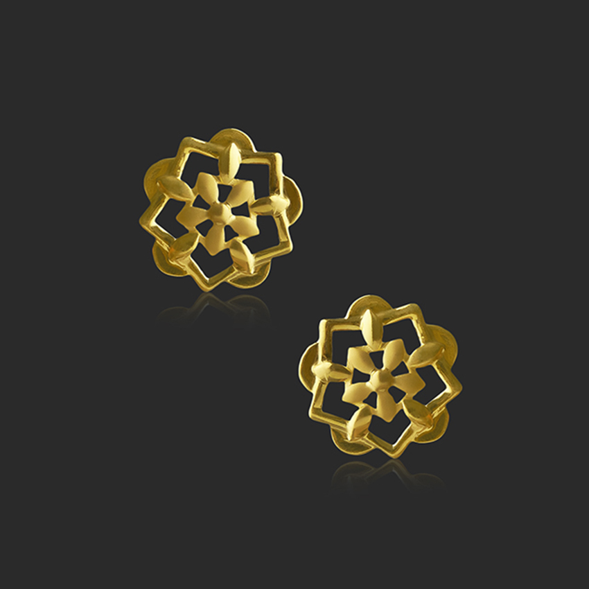 Nysa 22KT Gold EARRING