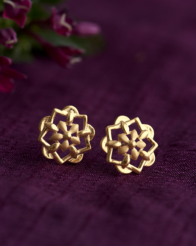 Gold Earrings 22 Karat Yellow Gold Nysa 22KT Gold EARRING