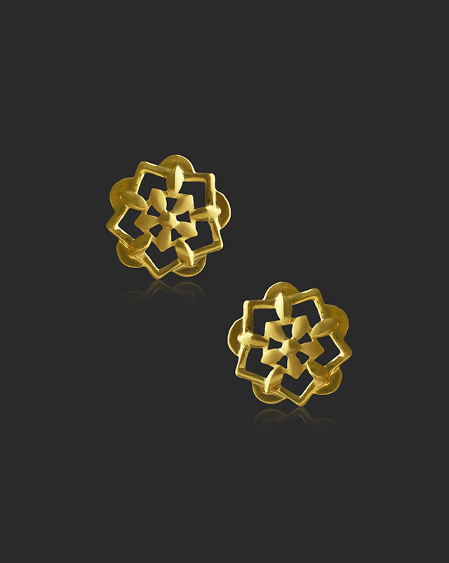 Nysa 22KT Gold EARRING