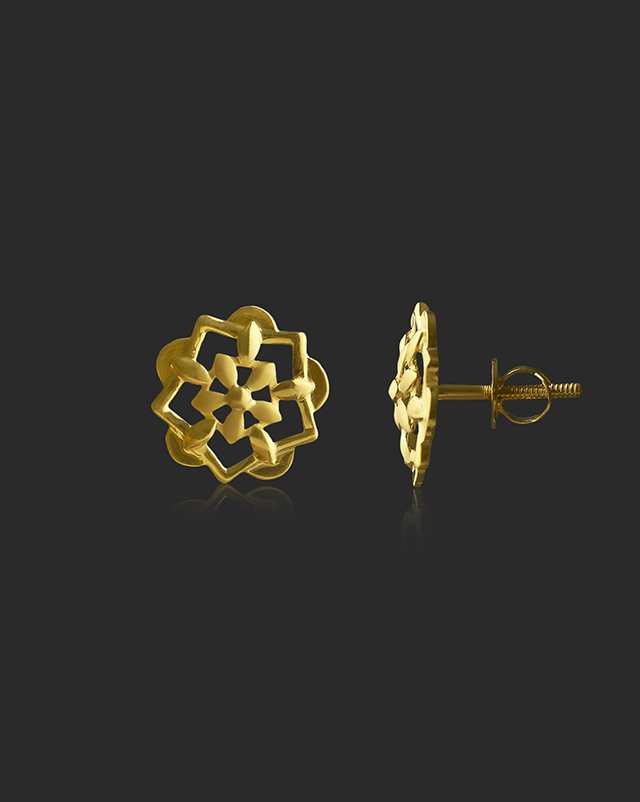 Nysa 22KT Gold EARRING