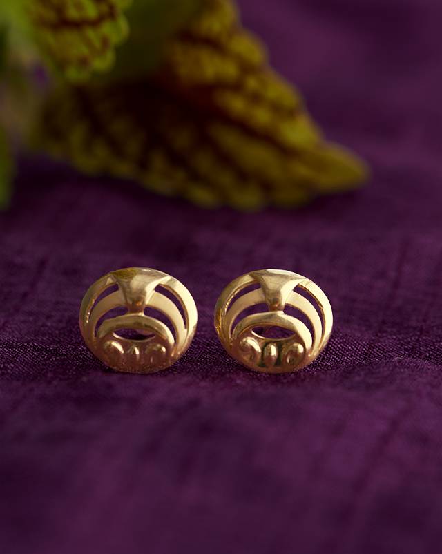 Gold Earrings 22 Karat Yellow Gold Urmi 22KT Gold EARRING