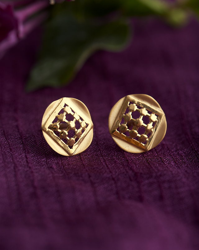 Gold Earrings 22 Karat Yellow Gold Mariska 22KT Gold EARRING