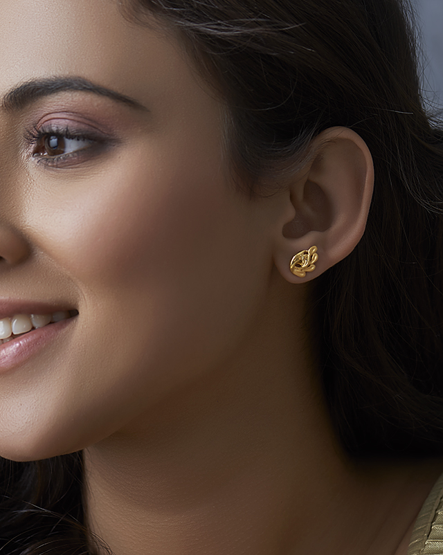 Drisana 22KT Gold EARRING Drisana 22KT Gold EARRING