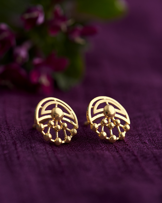 Gold Earrings 22 Karat Yellow Gold Kanishka 22KT Gold EARRING