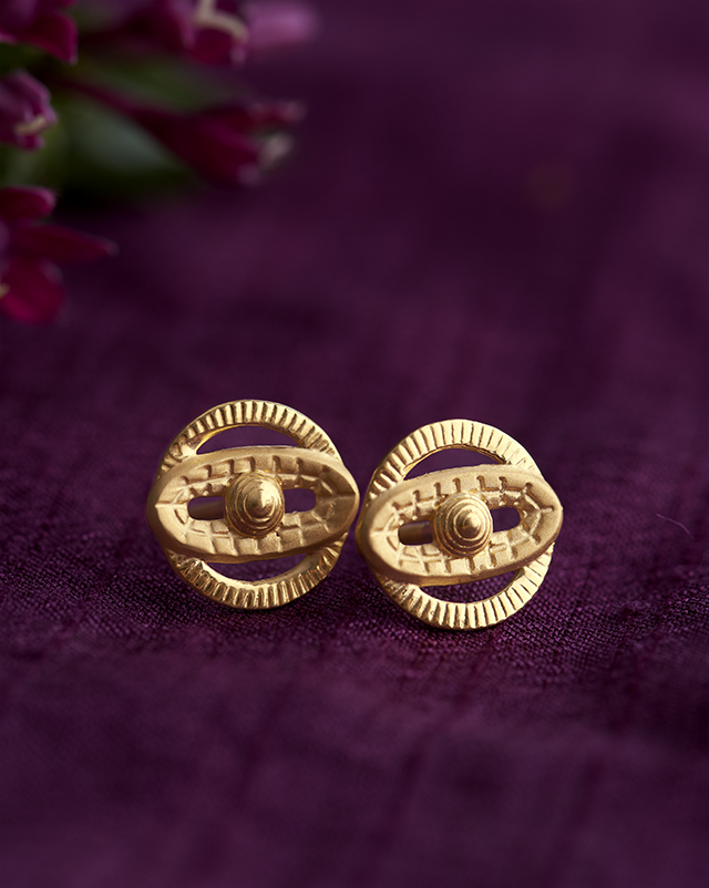 Gold Earrings 22 Karat Yellow Gold Vaishnavi 22KT Gold EARRING
