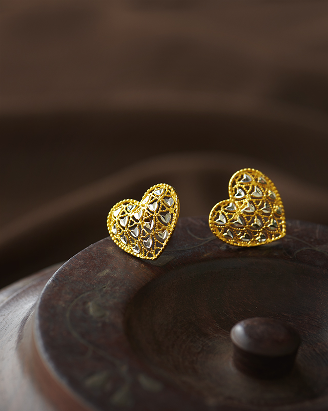 Gold Earrings 22 Karat Yellow Gold Hiya 22KT Yellow Gold Earrings