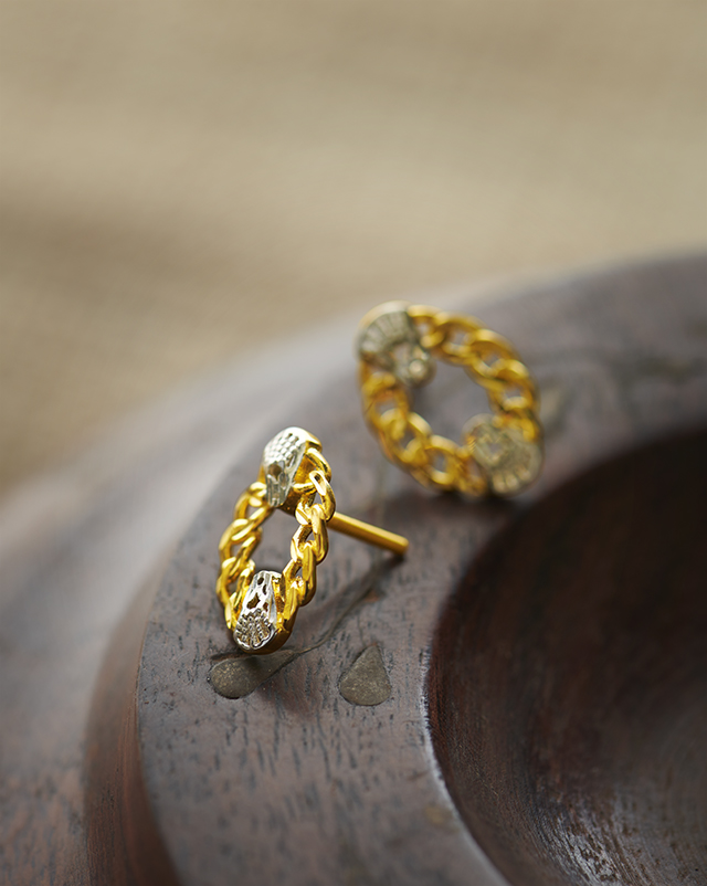 Gold Earrings 22 Karat Yellow Gold Saachi 22KT Yellow Gold Earrings