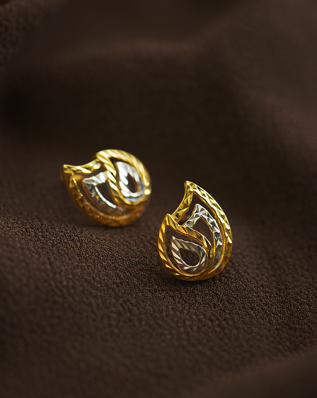 Gold Earrings 22 Karat Yellow Gold Anay 22KT Gold Earrings