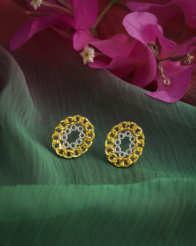 Gold Earrings 22 Karat Yellow Gold Prakriti 22Kt Gold Earrings