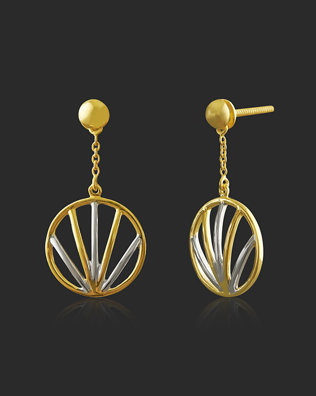Liyanvi Geometric 22Kt Gold Earring