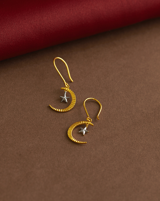 Gold Earrings 22 Karat Yellow Gold Lianna 22Kt Matching Set, Gold Earring