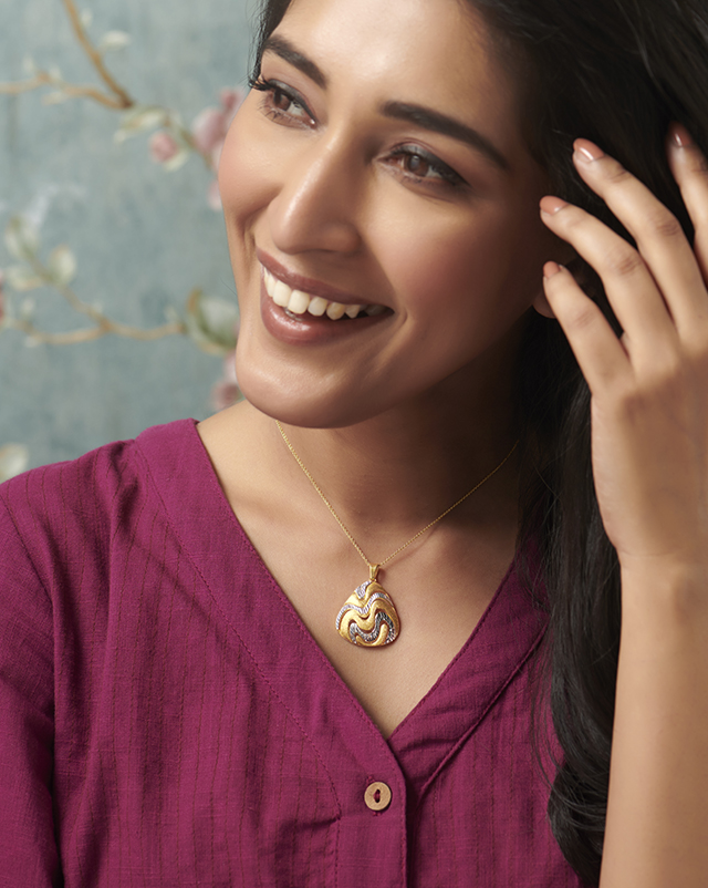 Bhuvika 22KT Yellow Gold Pendant