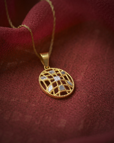 Gold Pendants 22 Karat Yellow Gold Bhakti 22Kt Gold Pendant