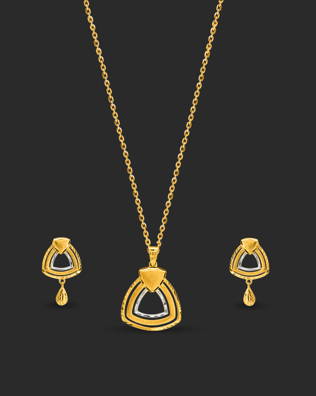 Gold Sets 22 Karat Yellow Gold Suri 22Kt Gold Pendant Sets