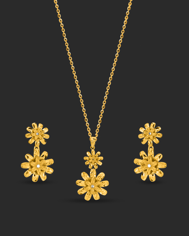 Bloom 22Kt Gold Pendant Sets