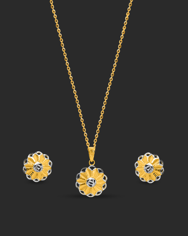 Gold Sets 22 Karat Yellow Gold Elite 22Kt Gold Pendant Sets