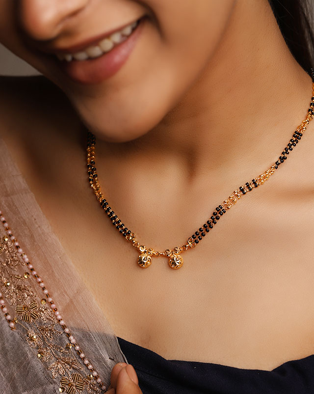 Gold Mangalsutra 22 Karat Yellow Gold Aleena 22KT Gold Mangalsutra