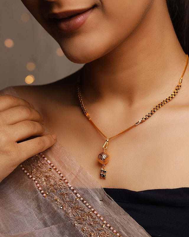 Gold Mangalsutra 22 Karat Yellow Gold Shrushti 22Kt Gold Mangalsutra