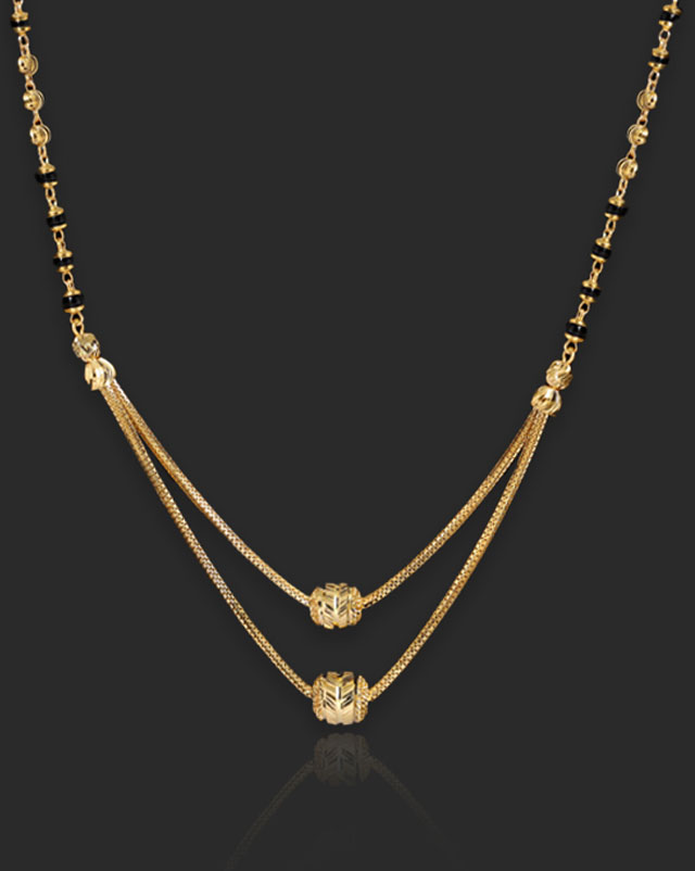 Gold Mangalsutra 22 Karat Yellow Gold Aakruti 22Kt Gold Mangalsutra